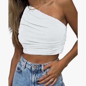 White One-Shoulder Top